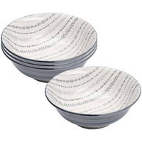 SERVIERSCHALEN Sendai Ranke grau ø 21 cm 4er Set - Grau, Keramik (21/7.7/21cm) - Ritzenhoff Breker