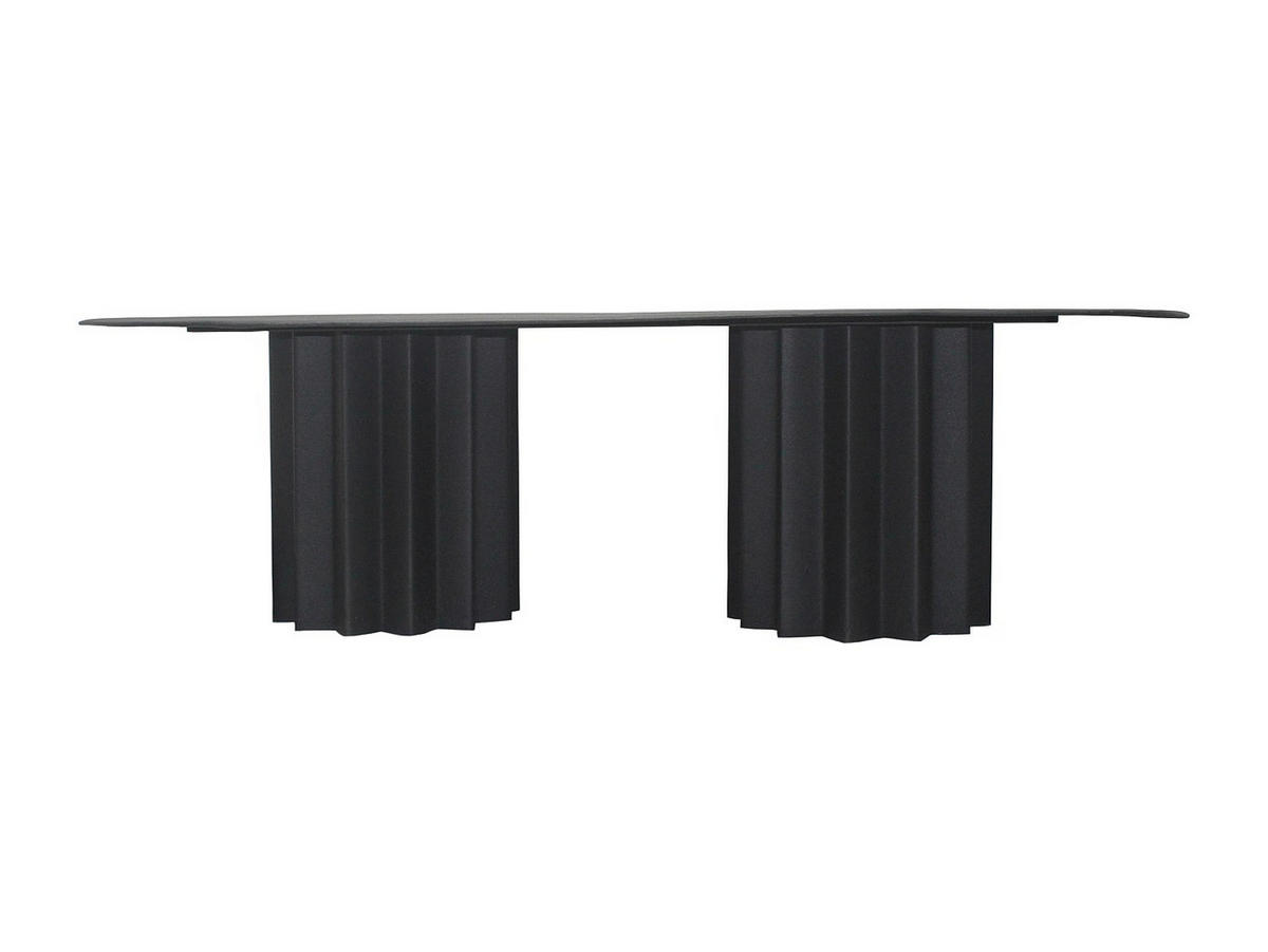 COUCHTTISCH nicht ausziehbar - 125cm x 63.5cm - Metall - schwarz - ZABANIA - Schwarz, Metall (63.5/125/35.5cm) - Vente-Unique