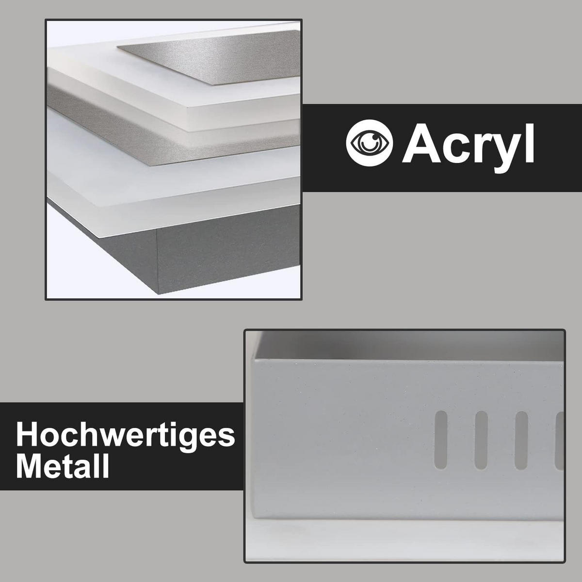LED-DECKENLEUCHTE Claus 30/30/6 cm - Weiß, Metall (30/30/6cm) - Nettlife