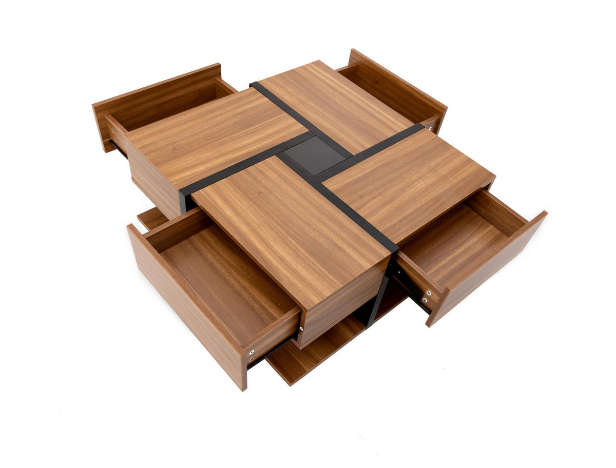 COUCHTISCH Quadratisch Natur - Walnussfarben, Holzwerkstoff (78/78/36cm) - ComfortXL