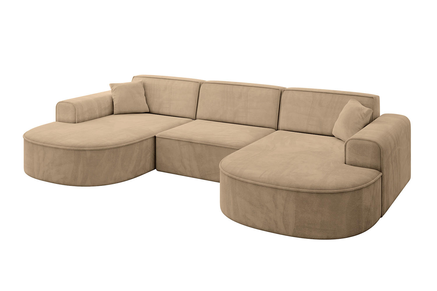 ALTDECOR SEDACÍ SOUPRAVA MARI-U1 – 303 x 171 x 79 cm, šedohnědá, velur