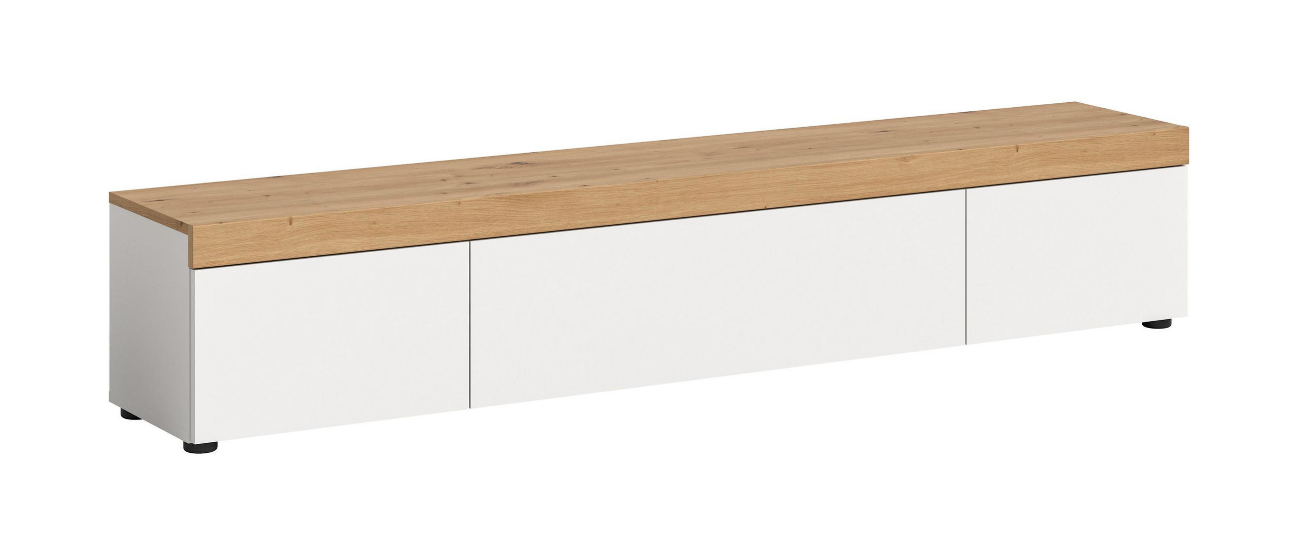 LOWBOARD groß RUDA (B/H/T: ca. 180/34/33 cm) in Weiß/weiß - Weiß, Holzwerkstoff (180/34/33cm)