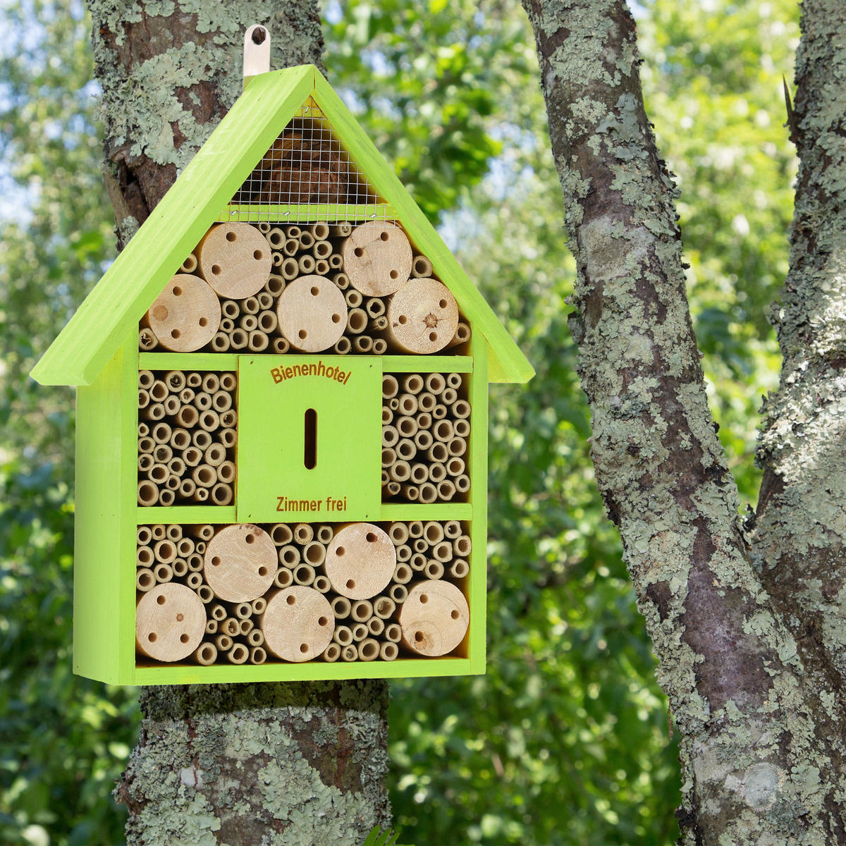 BIENENHOTEL - Multicolor, Holz (29/38/9cm) - Relaxdays