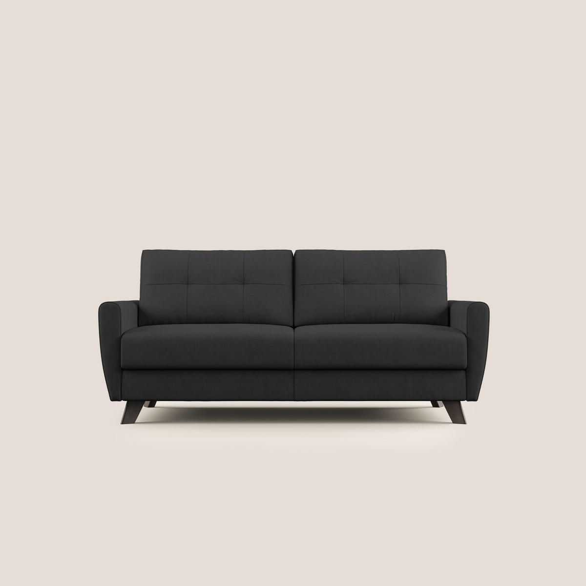 SCHLAFSOFA Callisto - Schwarz, Textil (208/97/96cm) - Divani.store