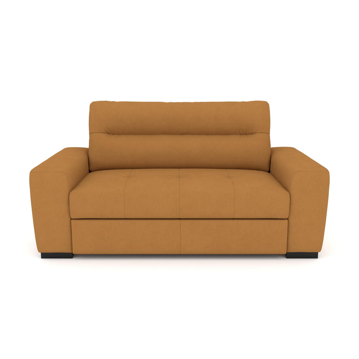 2-SITZER Carlisle Flachgewebe Gold 183/97/93 cm - Dunkelgelb, Kunststoff/Textil (183/93/97cm) - foamnova