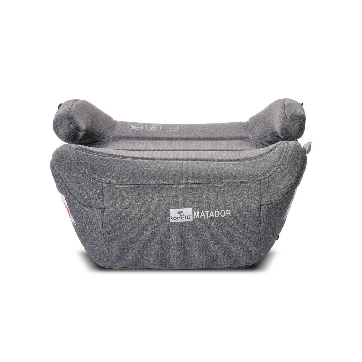 SITZERHÖHUNG i-Size Matador grau (125-150cm) Kindersitz, Isofix, Armlehne - Grau, Kunststoff (42/21/38cm) - Lorelli