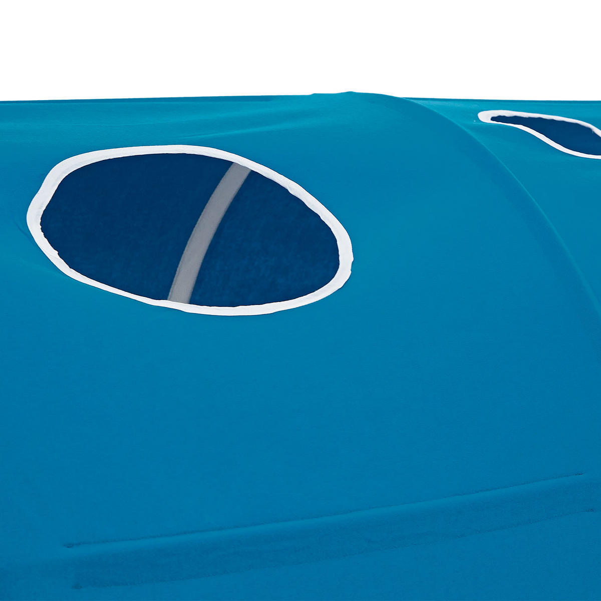 HOCHBETT 90/200 cm in Weiß und BLau mit Rutsche+Lattenrost+Matratze - Blau/Weiß, Holz/Textil (90/200cm) - Homestyle4u
