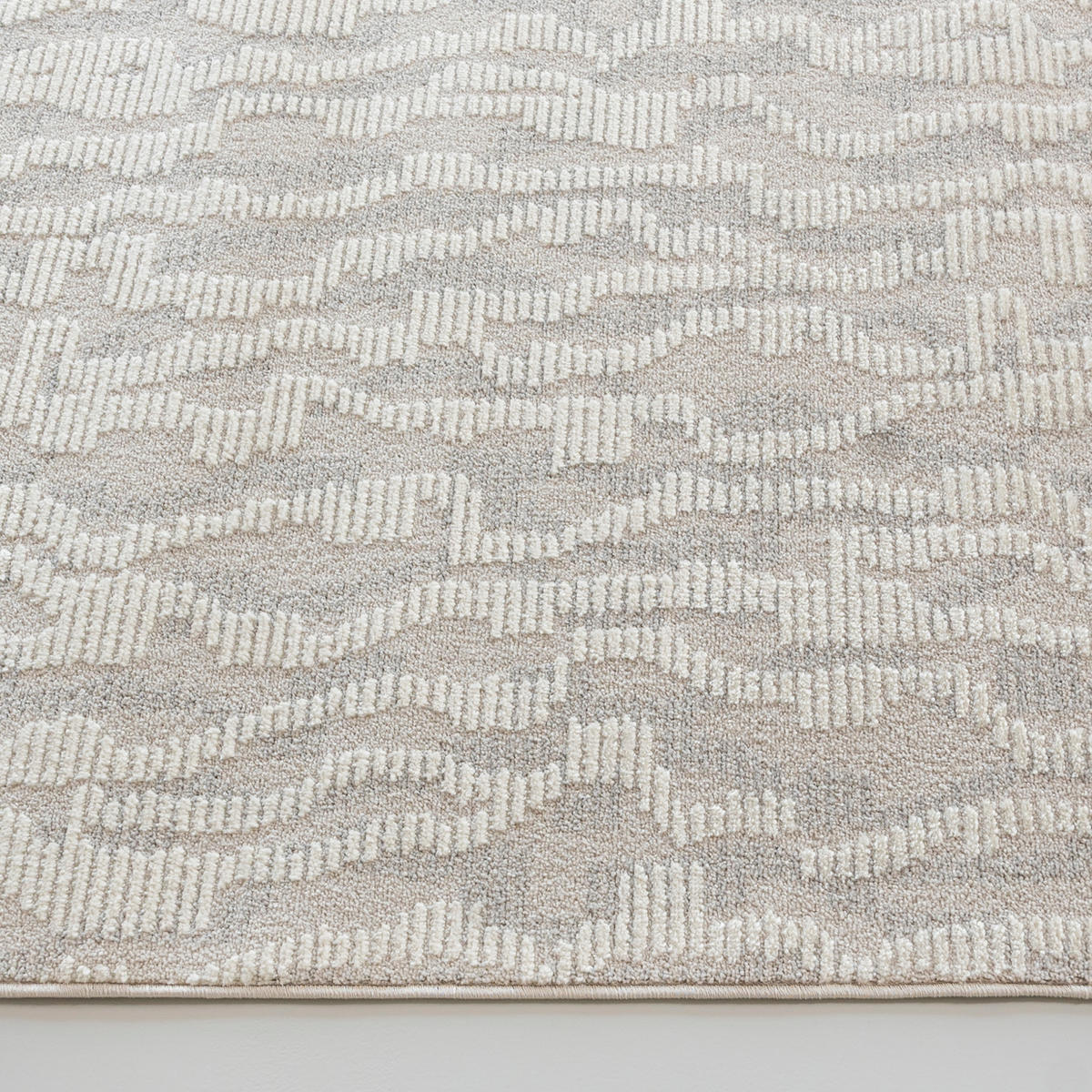 TEPPICH Beige Abstrakt - Rechteckig Moderne - 140 x 200 cm - Ecru/Beige, Textil (140/200cm) - Mazovia