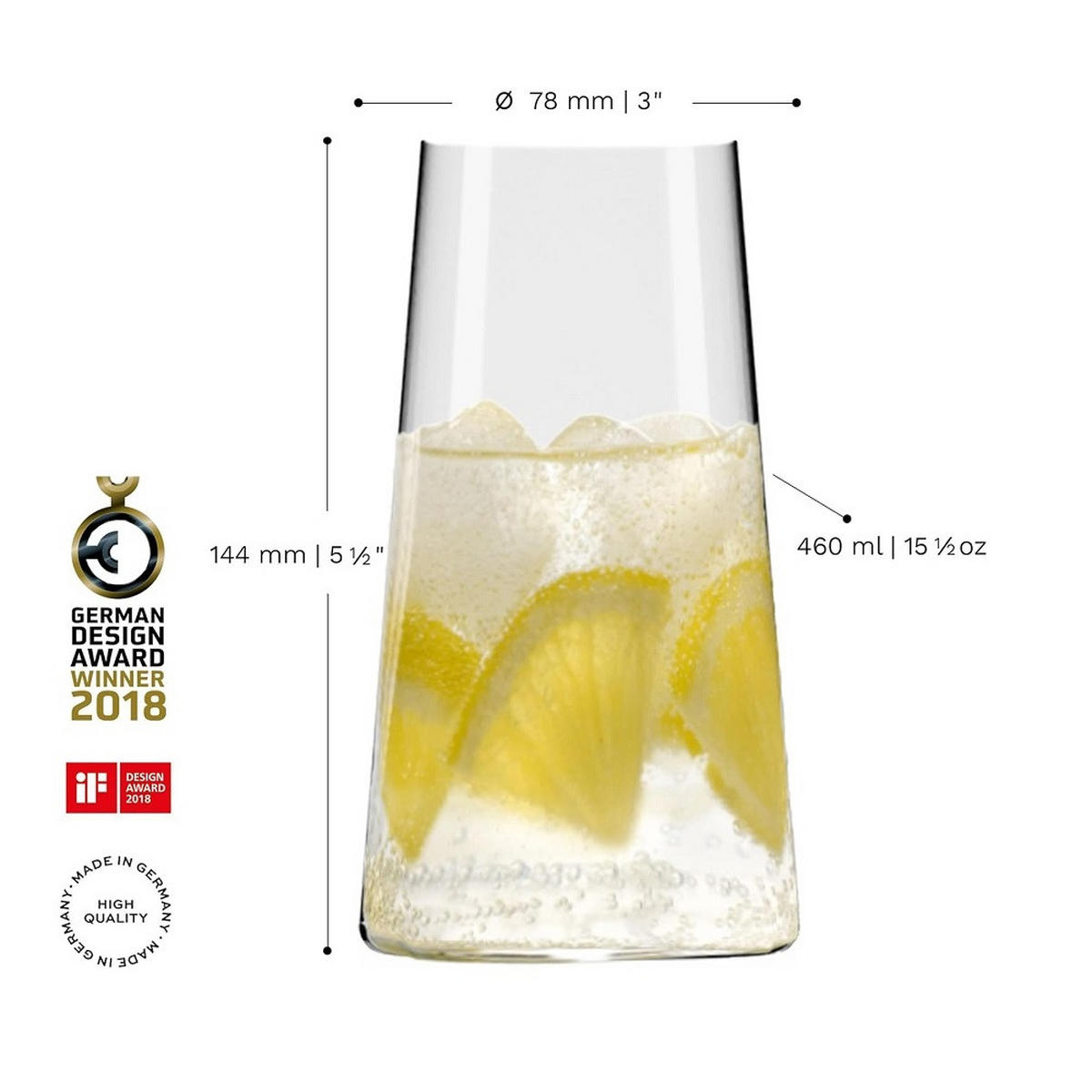 LONGDRINKGLAS Power 2er Set - Transparent, Glas (0.458L) - Stölzle