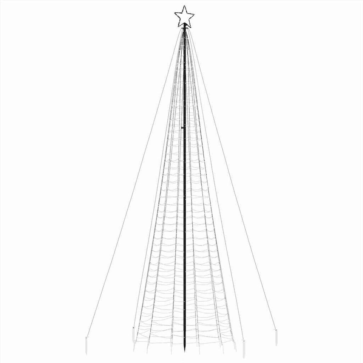 WEIHNACHTSBAUM LED 500 Cm Weiss Metall - Weiß, Metall (500cm) - vidaXL