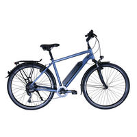 E-TREKKING Bafang Gent E-Bike Blau 28 Zoll Gr:50 - Blau, Metall (50cm) - Hawk Bikes
