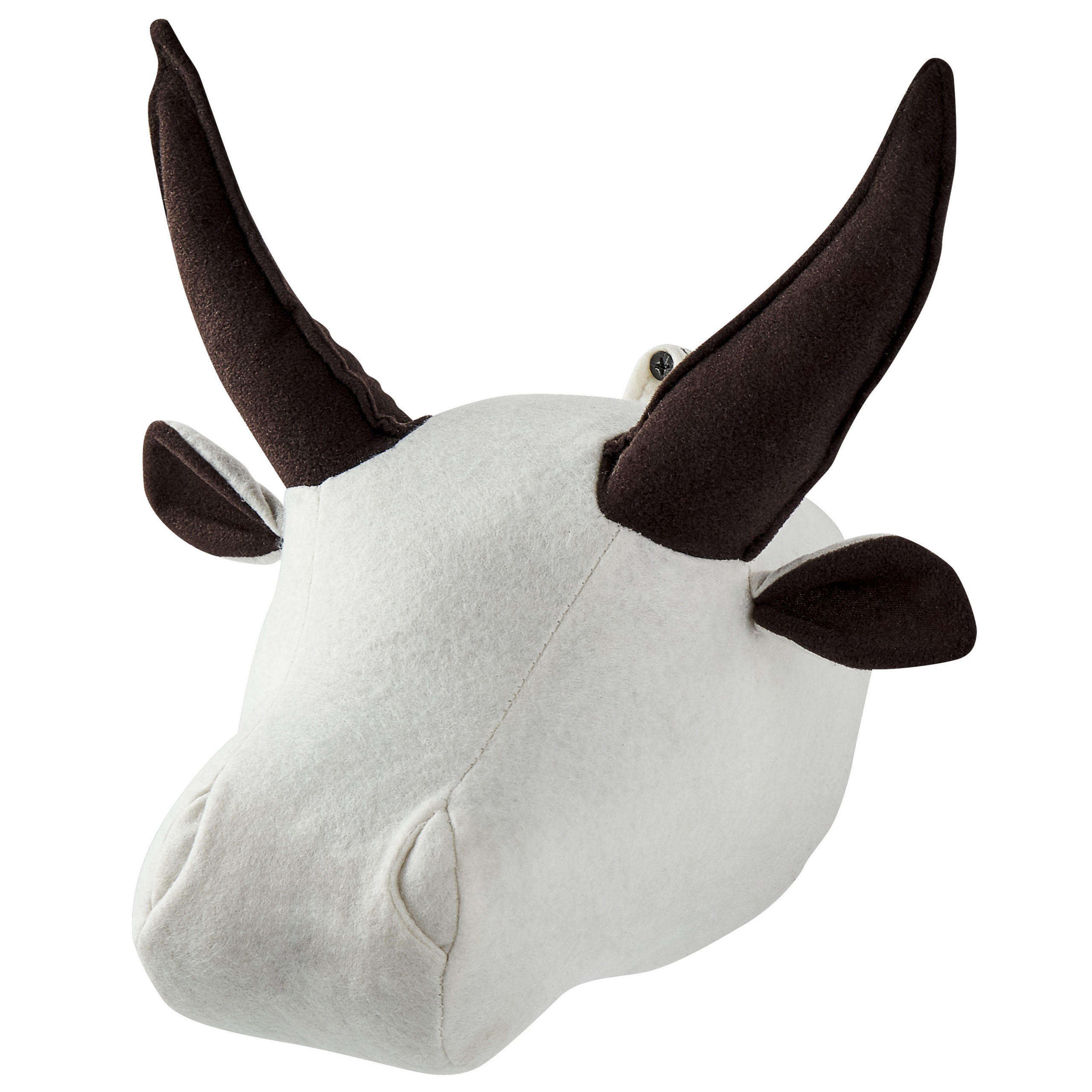 WANDDEKORATION cremeweiß/braun Geoffrey - Weiß, Textil (22/24/18cm) - Beliani
