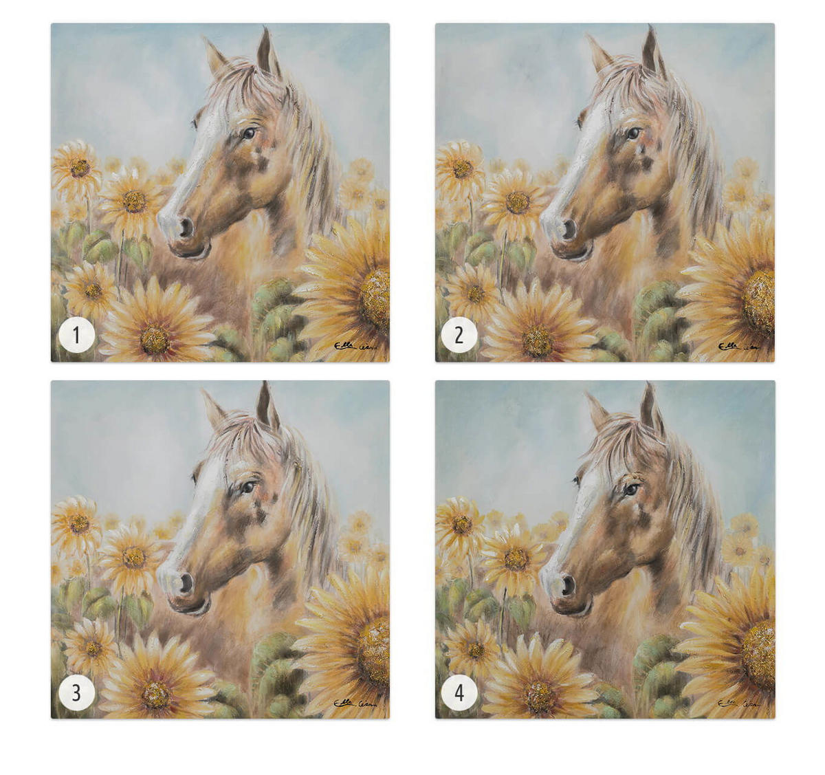 ACRYLBILD HANDGEMALT 80/80 cm - Gelb/Braun, Holz/Textil (80/80cm) - KUNSTLOFT