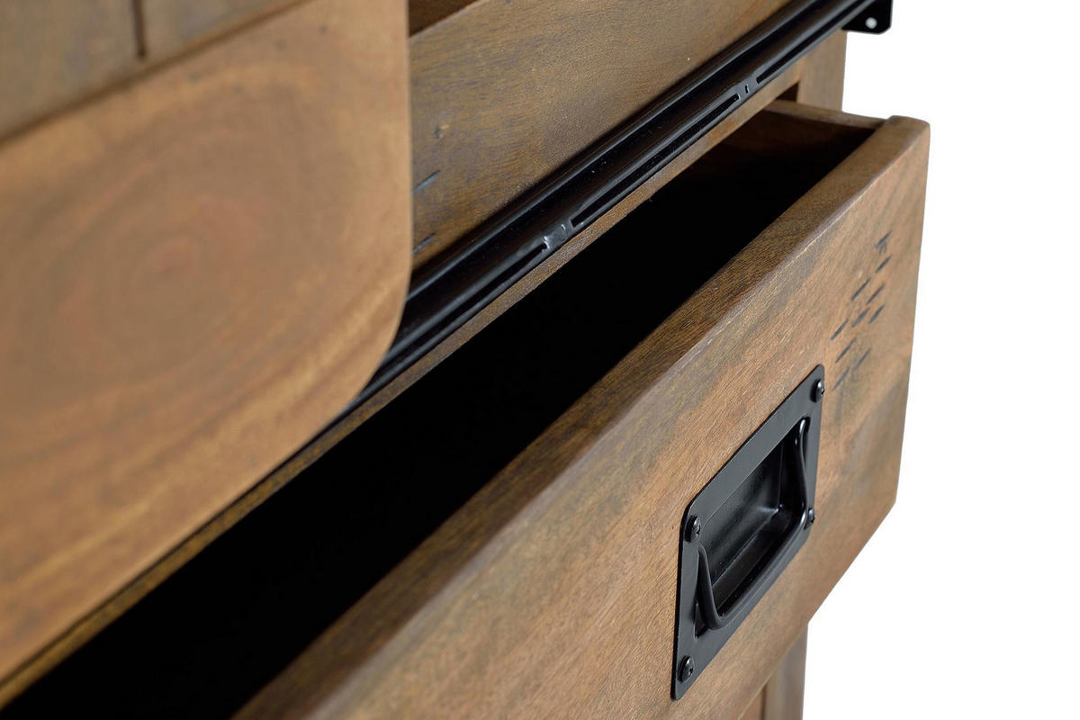 HIGHBOARD aus Mangoholz und Metall - Braun, Holz (45/150/90cm) - Giner y Colomer