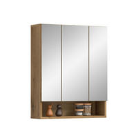 SPIEGELSCHRANK Aqua Evoke Oak 60/18/74 cm - Braun, Holzwerkstoff (60/74/18cm) - Xonox