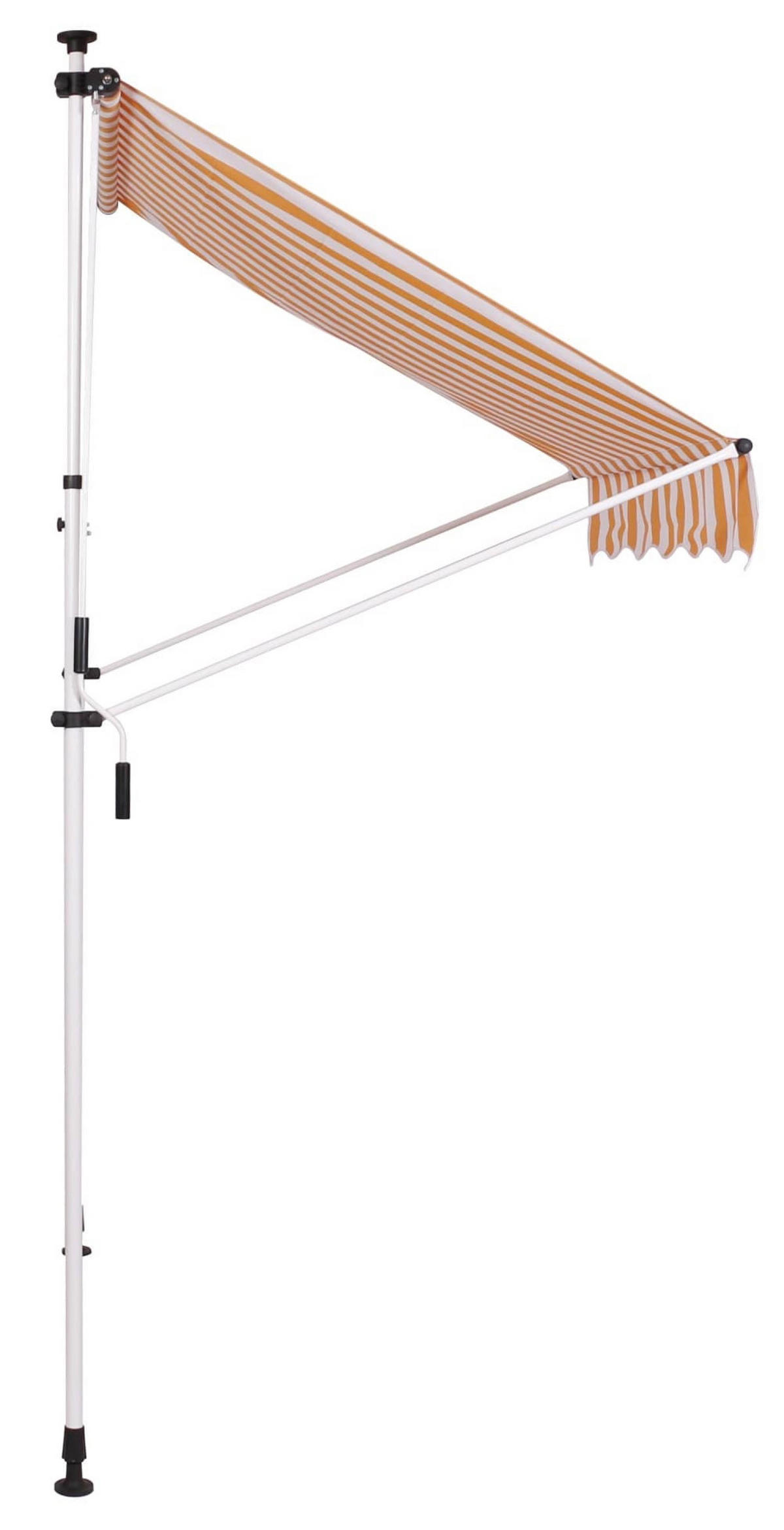 KLEMMMARKISE Wendy 350x120 cm weiß/gelb - Gelb, Metall (350/220/120cm) - TPFGarden