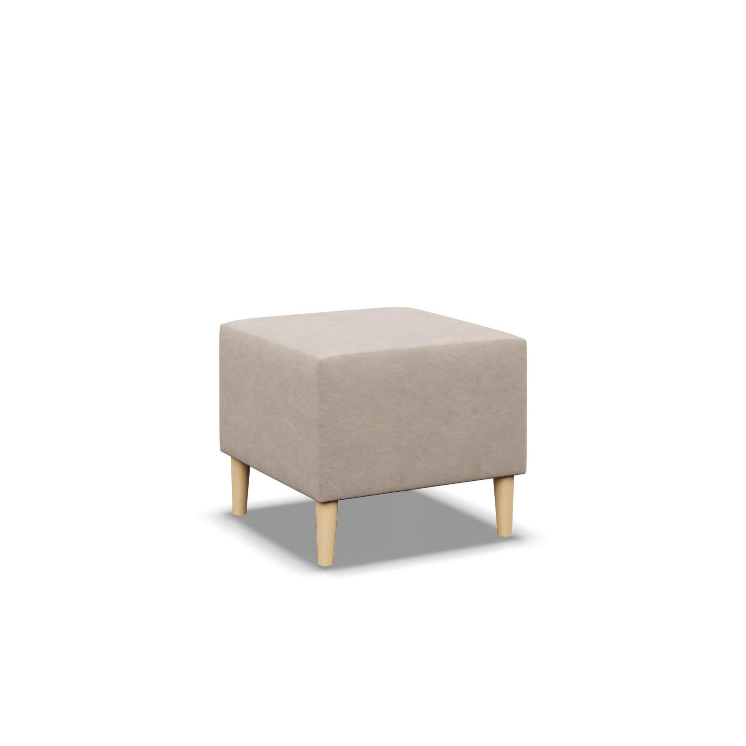 SITZPOUF 50 X 50 BLANK, Beige - Beige, Textil (51/40/51cm)