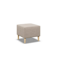 SITZPOUF 50 X 50 BLANK, Beige - Beige, Textil (51/40/51cm)