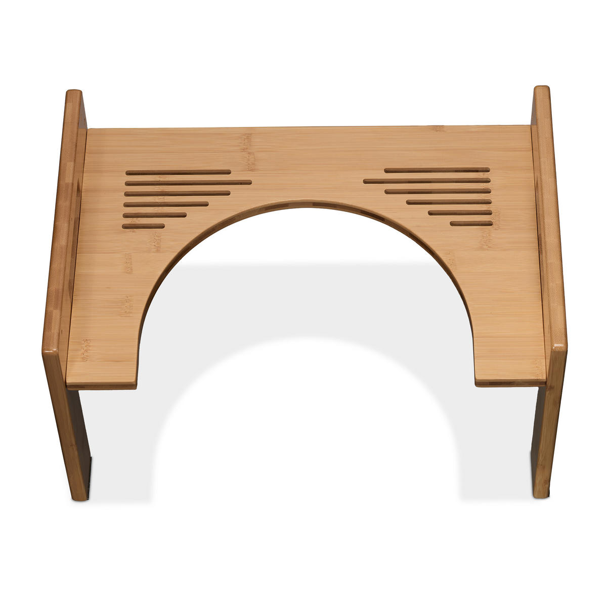 TOALETNÍ stolička - světle hnědá, dřevo/plast (45.5/28.5/28.5cm) - Relaxdays