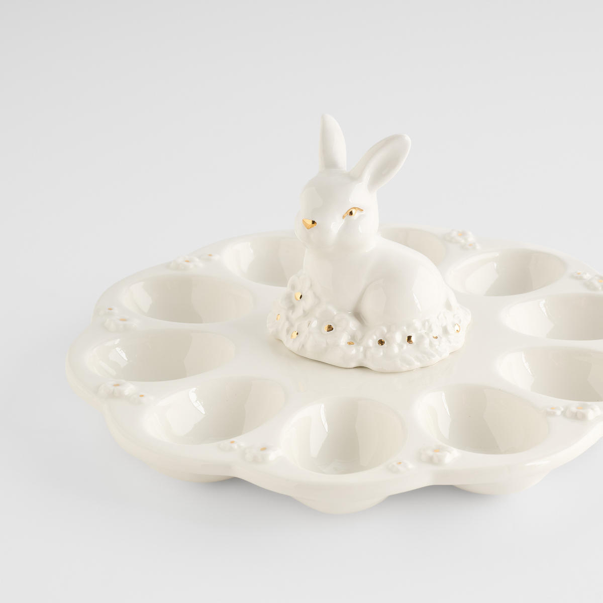 EIERPLATTE Bellissima - Weiß, Stein (23/10.5/23cm) - home&you