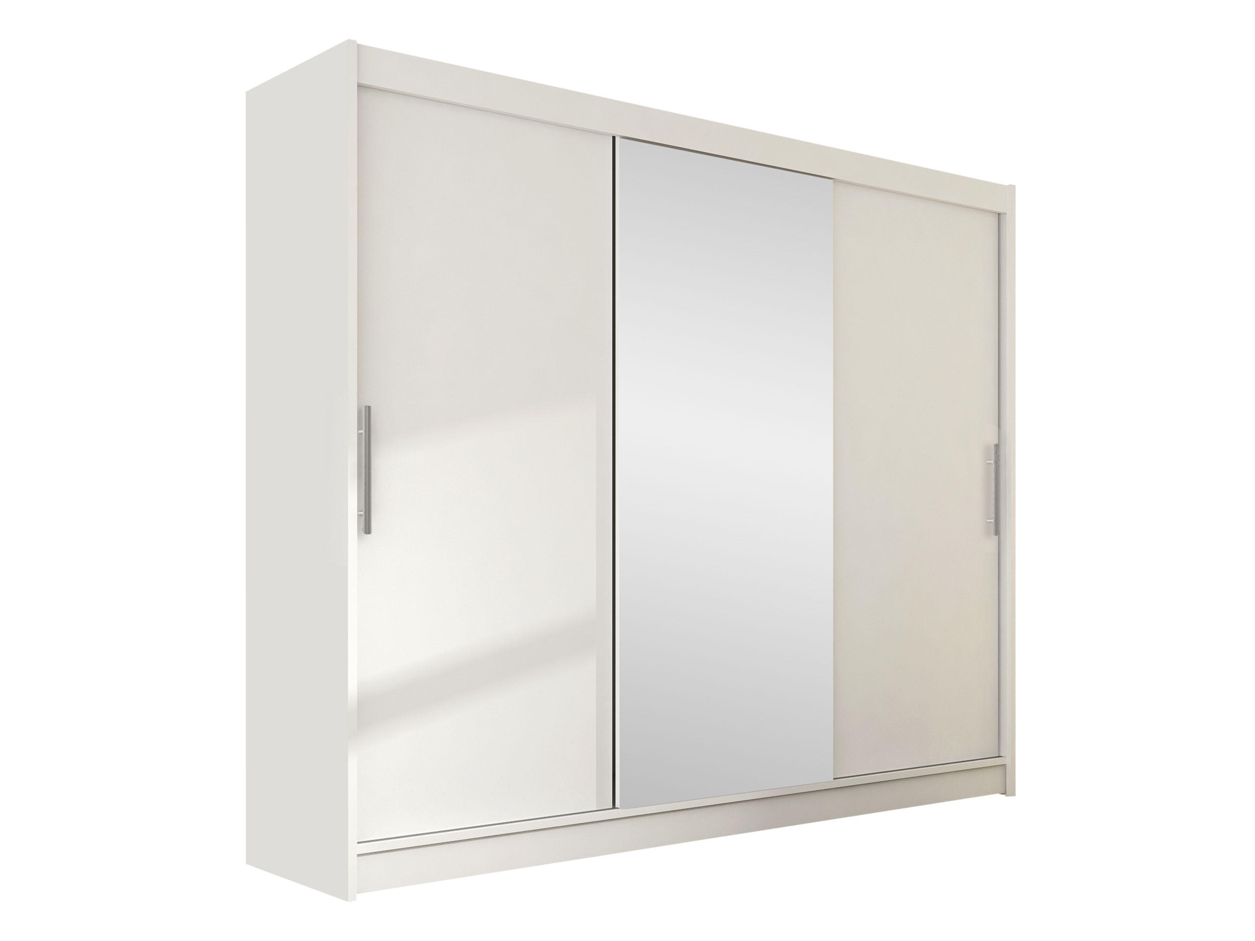KLEIDERSCHRANK Aston I - Silberfarben/Weiß, Holzwerkstoff/Kunststoff (250/215/58cm) - MIRJAN24