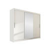 KLEIDERSCHRANK Aston I - Silberfarben/Weiß, Holzwerkstoff/Kunststoff (250/215/58cm) - MIRJAN24