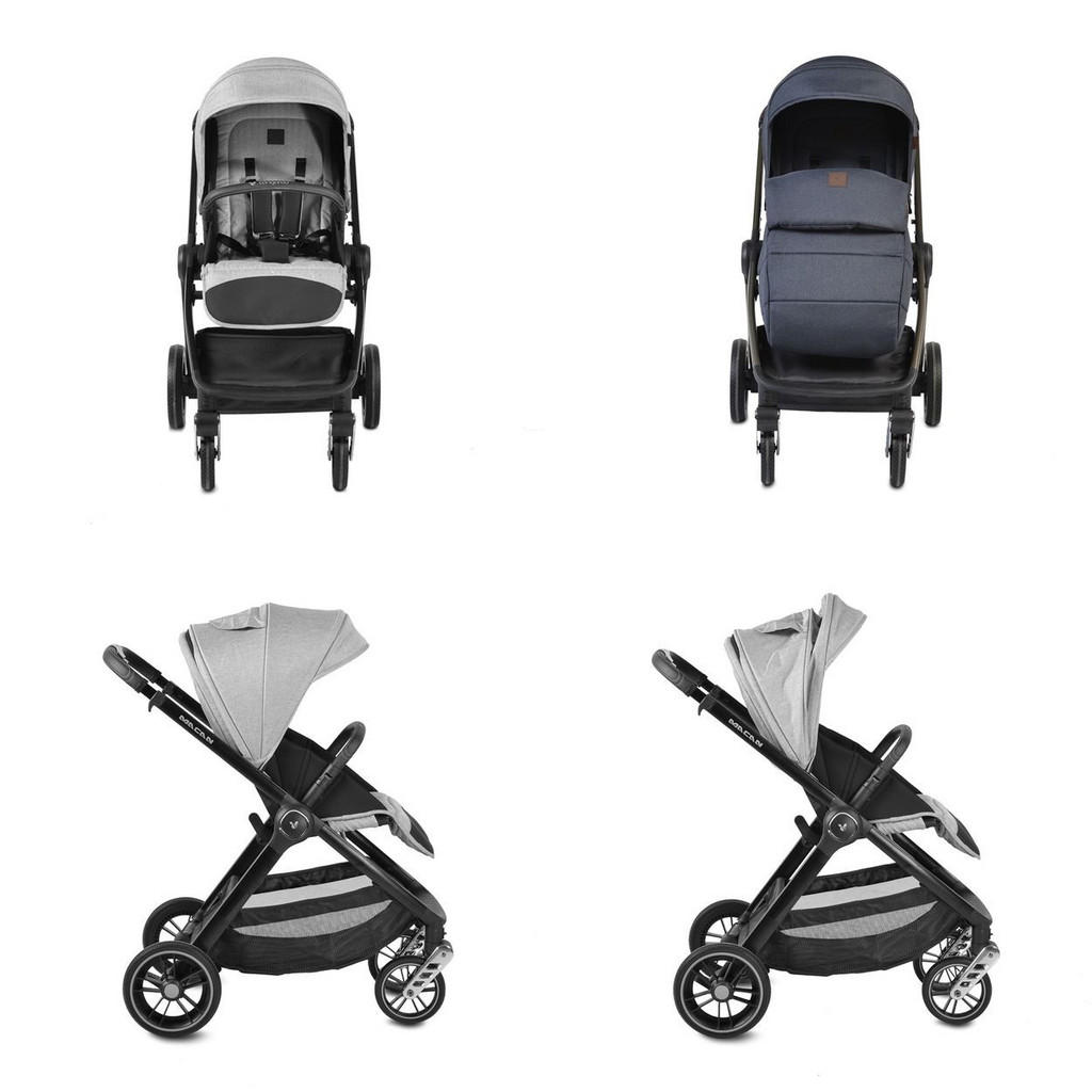 Thumbnail - Cangaroo Kombikinderwagen, Blau, Metall, 60x105x103 cm, jungen, kinder, Federung, Baby on Tour, Kinderwagen & Buggys, Ko...