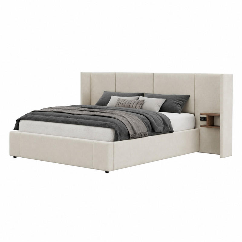 Beauniv Polsterbett Beige 160x200 cm