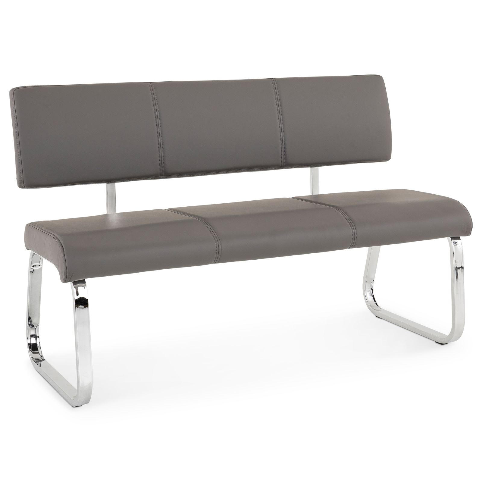ESSZIMMERBANK VILAS - Grau, Textil/Metall (135/87/56cm) - IDIMEX