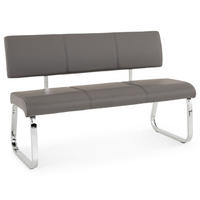 ESSZIMMERBANK VILAS - Grau, Textil/Metall (135/87/56cm) - IDIMEX