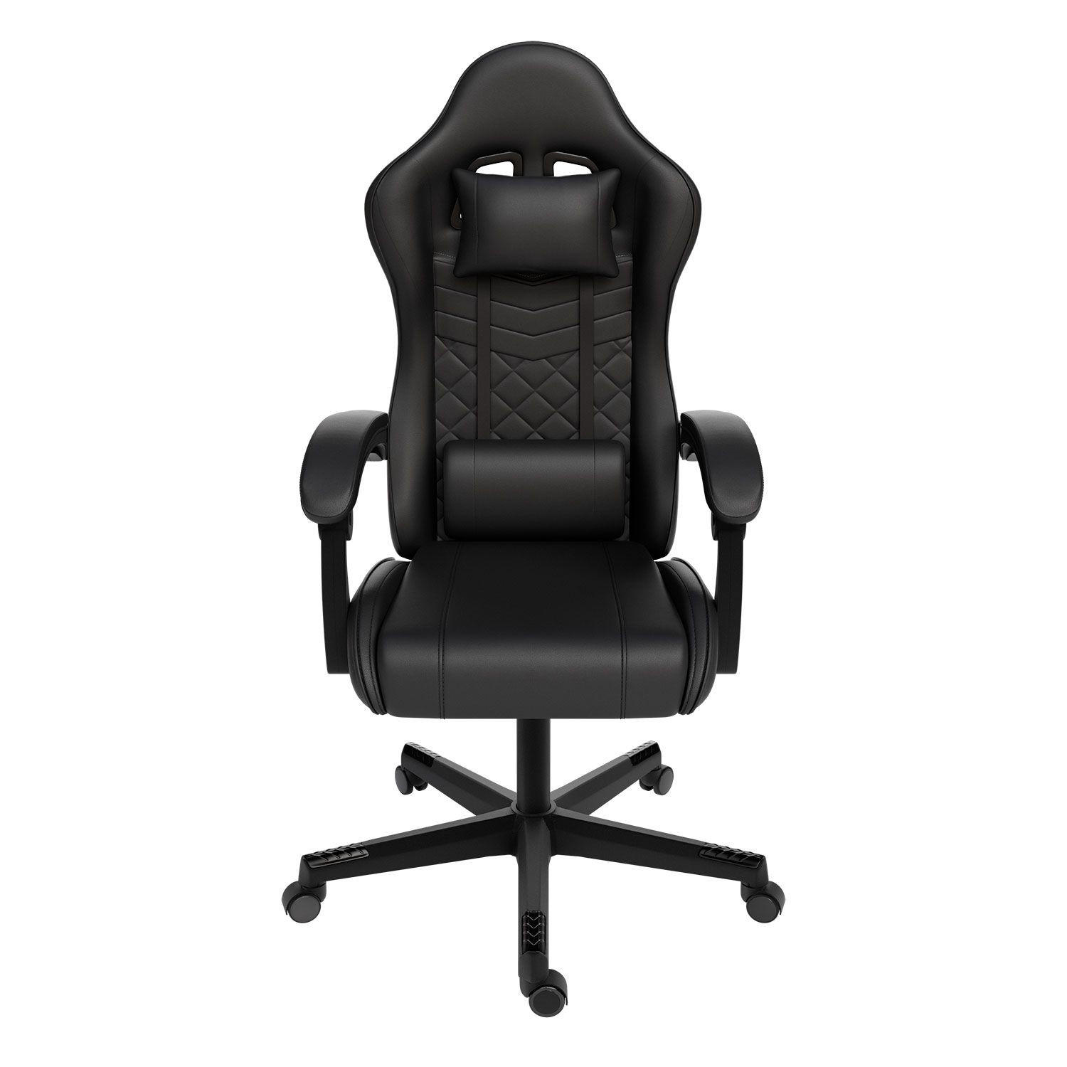 GAMINGSTUHL HyperSeat schwarz - Schwarz, Kunststoff (63/131/121cm) - Juskys