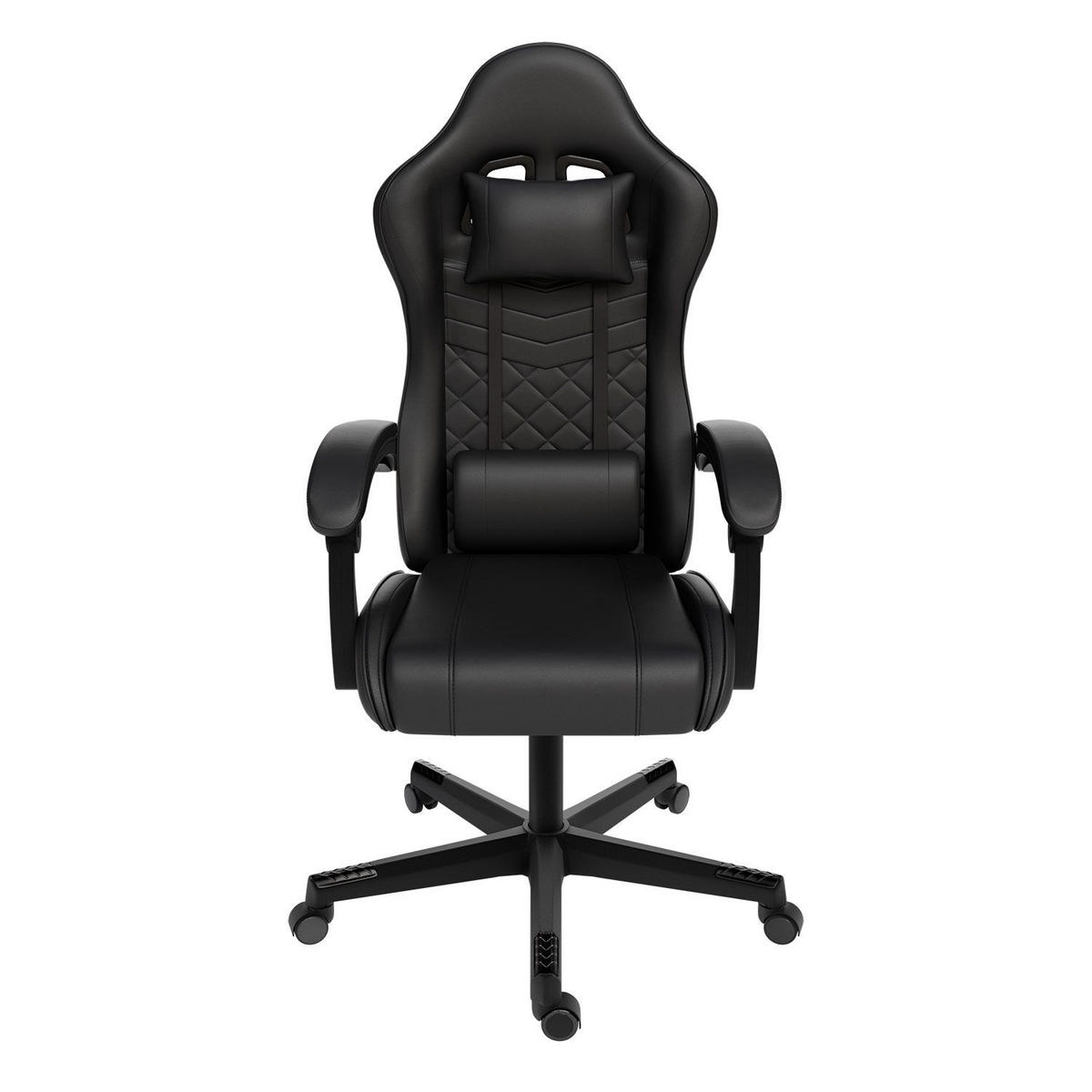 GAMINGSTUHL HyperSeat schwarz - Schwarz, Kunststoff (63/131/121cm) - Juskys