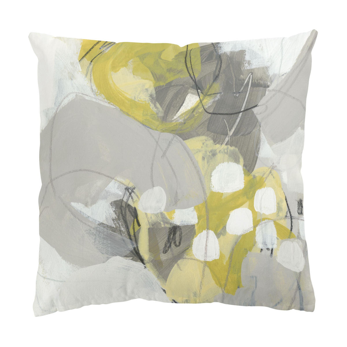 KISSENBEZUG Zitronen im Nebel IV 40/40 cm - Grau, Textil (40/40cm) - Bilderwelten