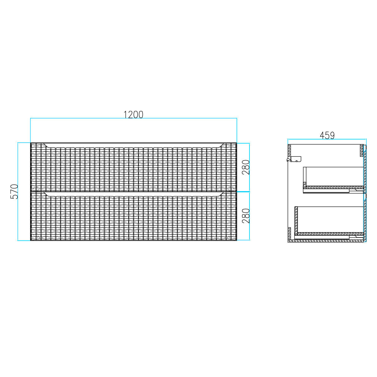 DONJI ELEMENT ZA UMIVAONIK 120cm Elora Bejž i drvo - bež, drvni materijal (120/59/46cm) - Petits-meubles