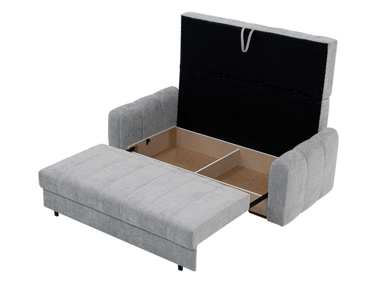 SCHLAFSOFA Viva Moon IV - Schwarz/Grau, Holz/Metall (188/85/98cm) - MIRJAN24