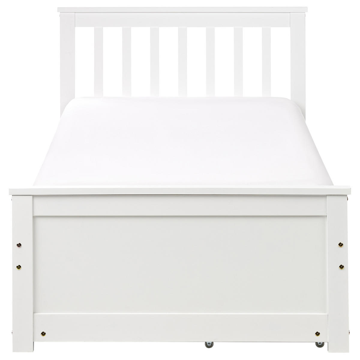 BETT mit Schubladen 90x200 cm Weiß Olendon - Weiß, Holz (90/200cm) - Beliani