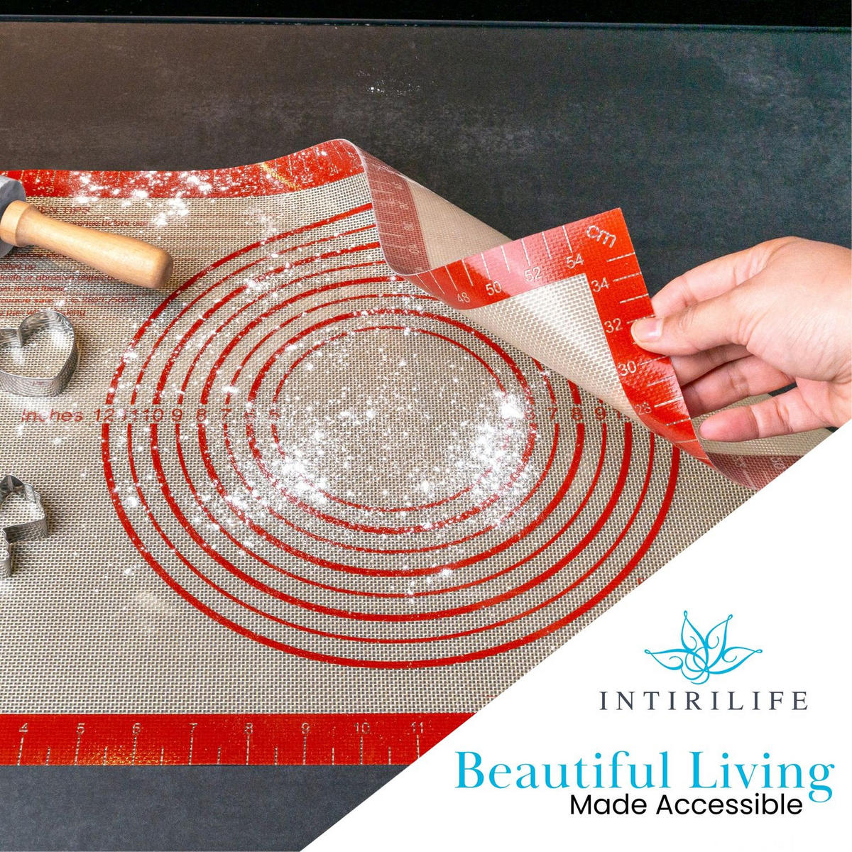 BACKMATTE 40 x 60 cm - Rot, Kunststoff (60/40cm) - Intirilife