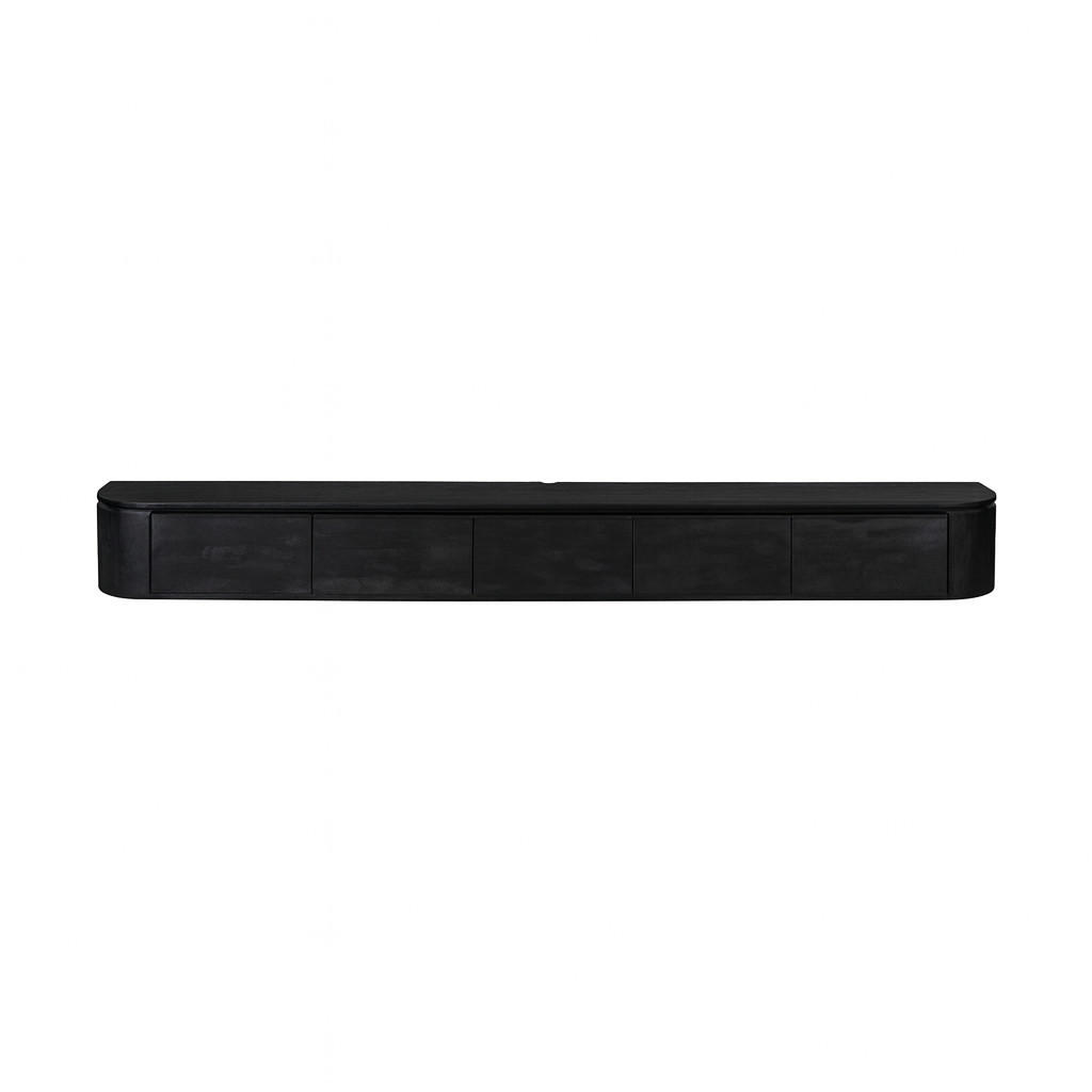 TV-MÖBEL Excellent Schwarz 35/280/30 cm - Schwarz, Holz (280/30/35cm) - Starfurn