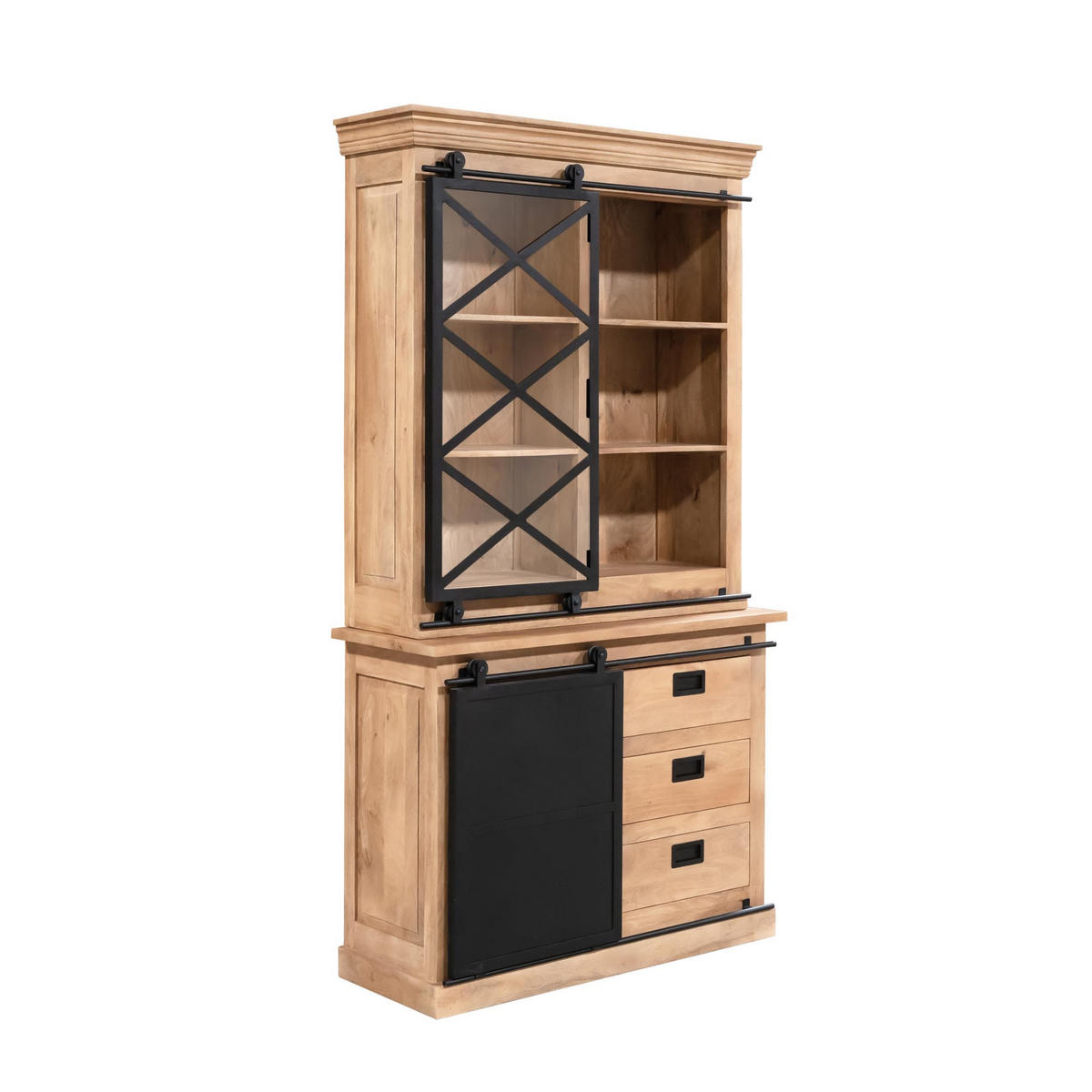 VITRINE Fresno Braun 45/120/220 cm - Braun, Holz (120/220/45cm) - Starfurn