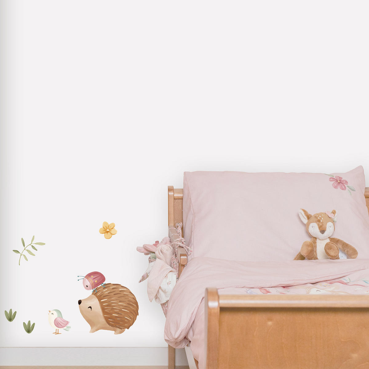 WANDAUFKLEBER Waldtiere & Blumen - Multicolor, Kunststoff (21/30/0.1cm) - Little Dutch