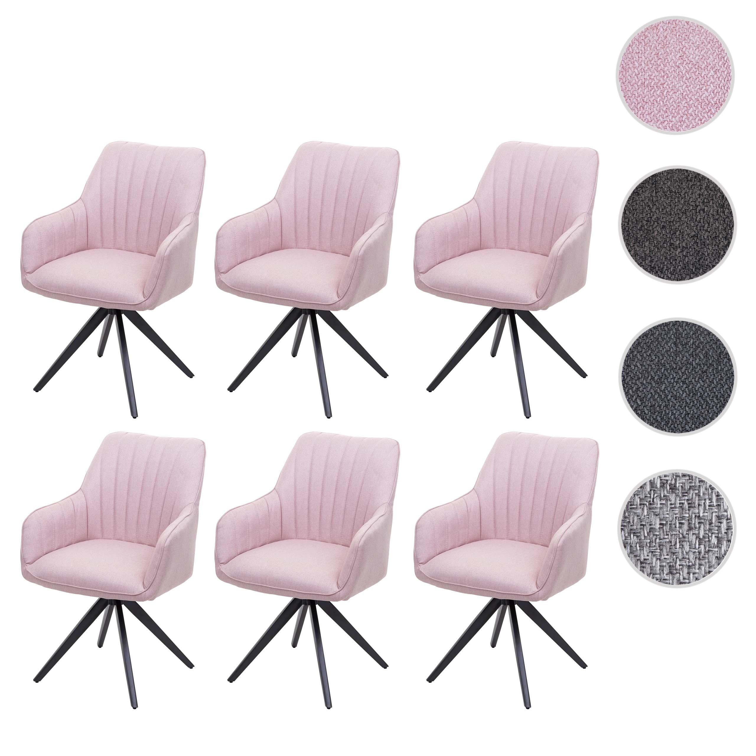 ESSZIMMERSTUHL Altrosa 6er-Set - Altrosa, Textil (58/87/62cm) - MCW