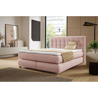 BOXSPRINGBETT BLAKE Bonellmatratze Topper 140x200 Puderrosa - Rosa, Holz (140/200cm) - Furnistar