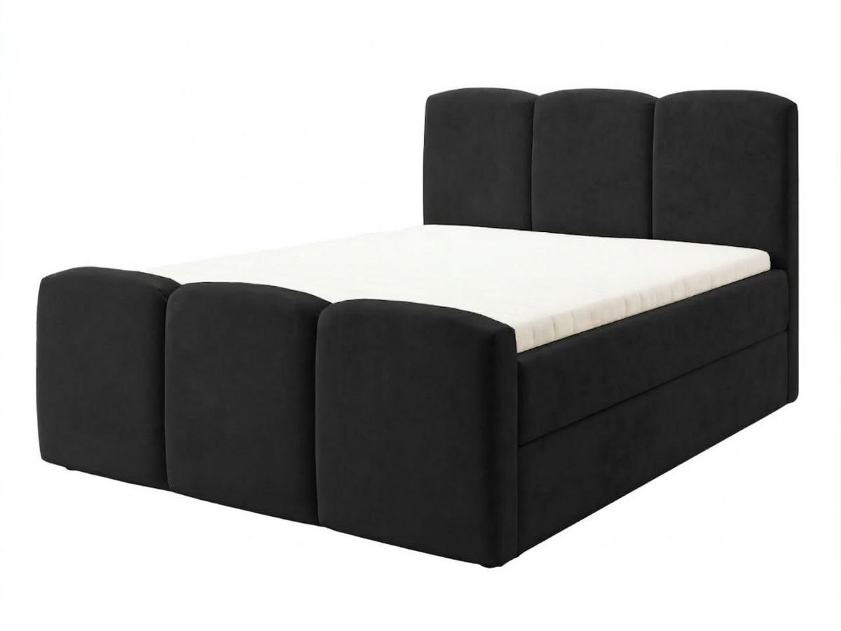 BOXBETT Campi 140x200 Schwarz - Schwarz, Holz/Textil (140/200cm) - Graingold