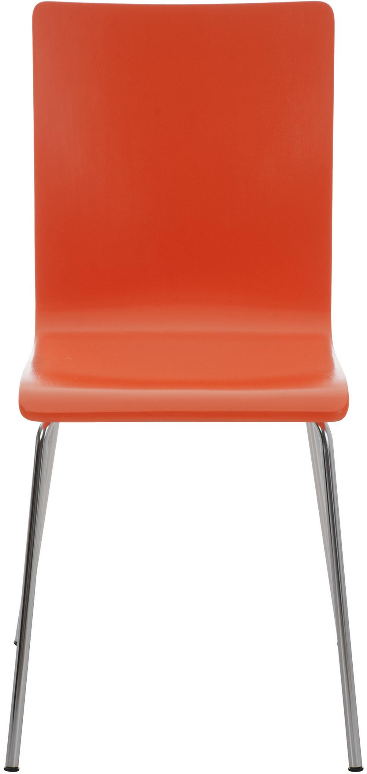 BESUCHERSTUHL PEPE 87x43x47 cm Orange Holz Metall - Orange, Metall (43/87/47cm) - DELUKE
