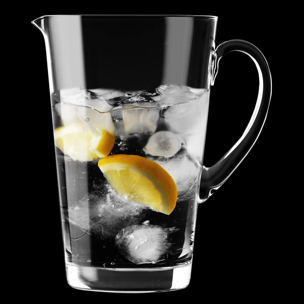 WASSERKRUG, 1 Stk., 1000 ml, Handgemacht - Transparent, Glas (1L) - Krosno Glass
