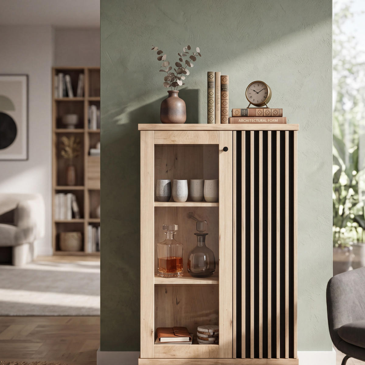 HIGHBOARD Cali C-3 86,4 x 131,9 x 40,6 cm Eiche Artisan - Eiche Artisan, Holzwerkstoff (86.4/131.9/40.6cm) - Koseto