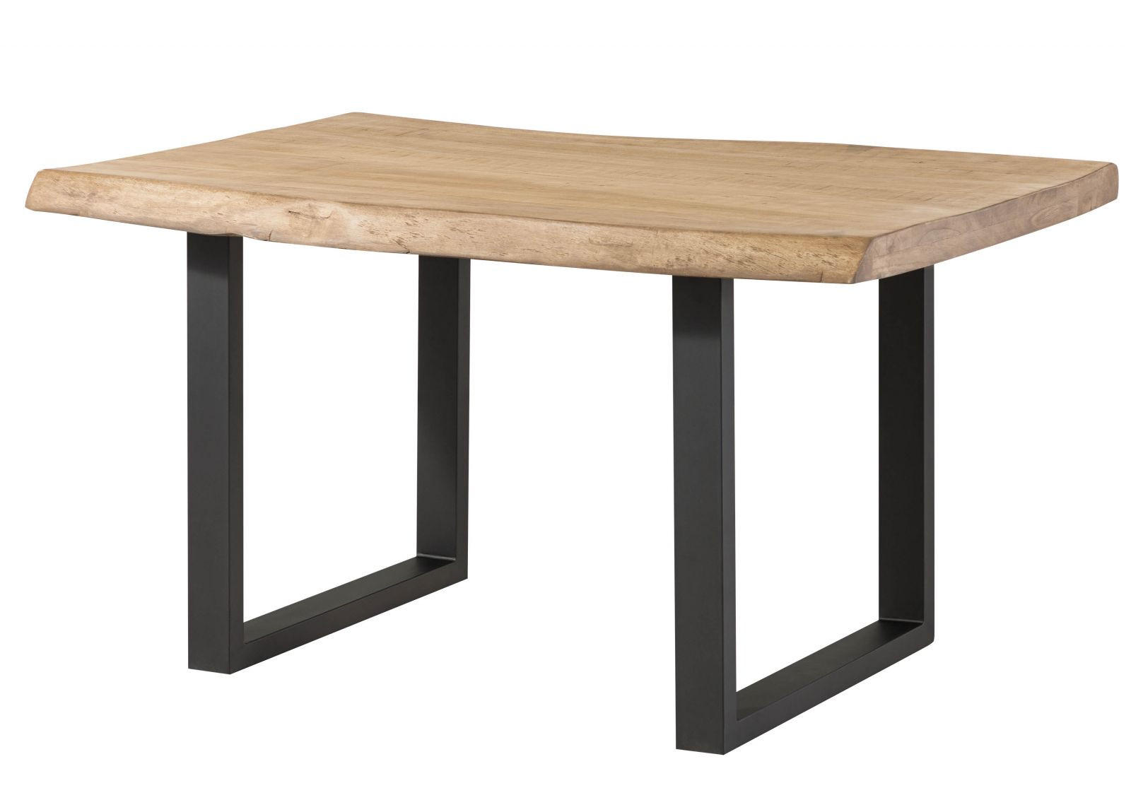 BAUMTISCH Mango 140x90x77 beige lackiert / U-Beine anthrazit matt FREEFORM 5 - Beige, Holz (140/90/77cm) - Massivmoebel24