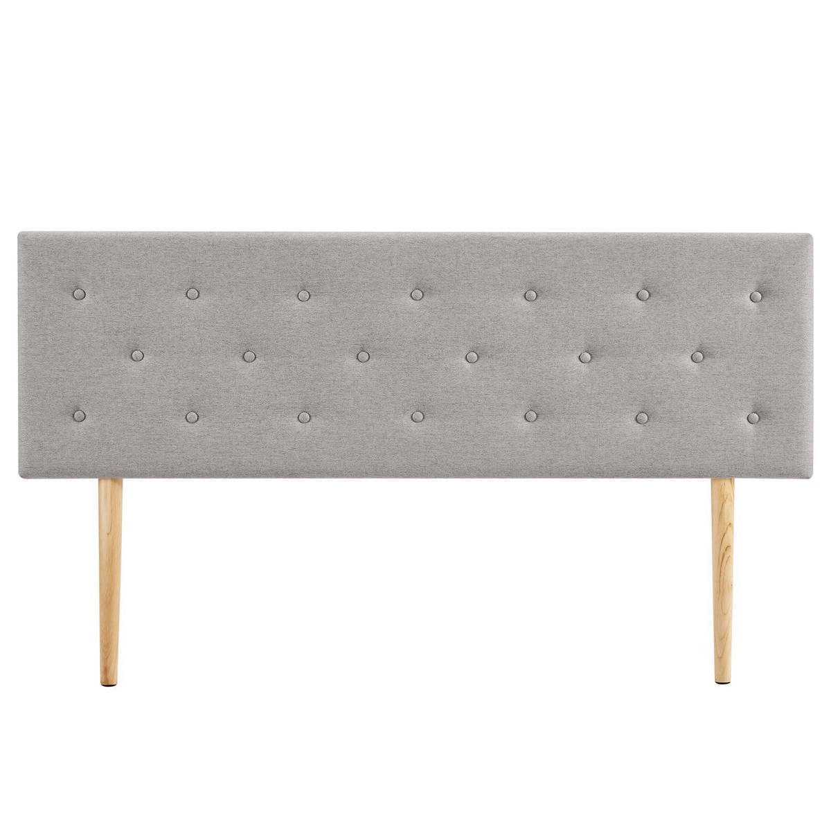 KOPFTEIL LULINE 160X190 CM - Grau, Textil (160/92/7cm) - IDIMEX