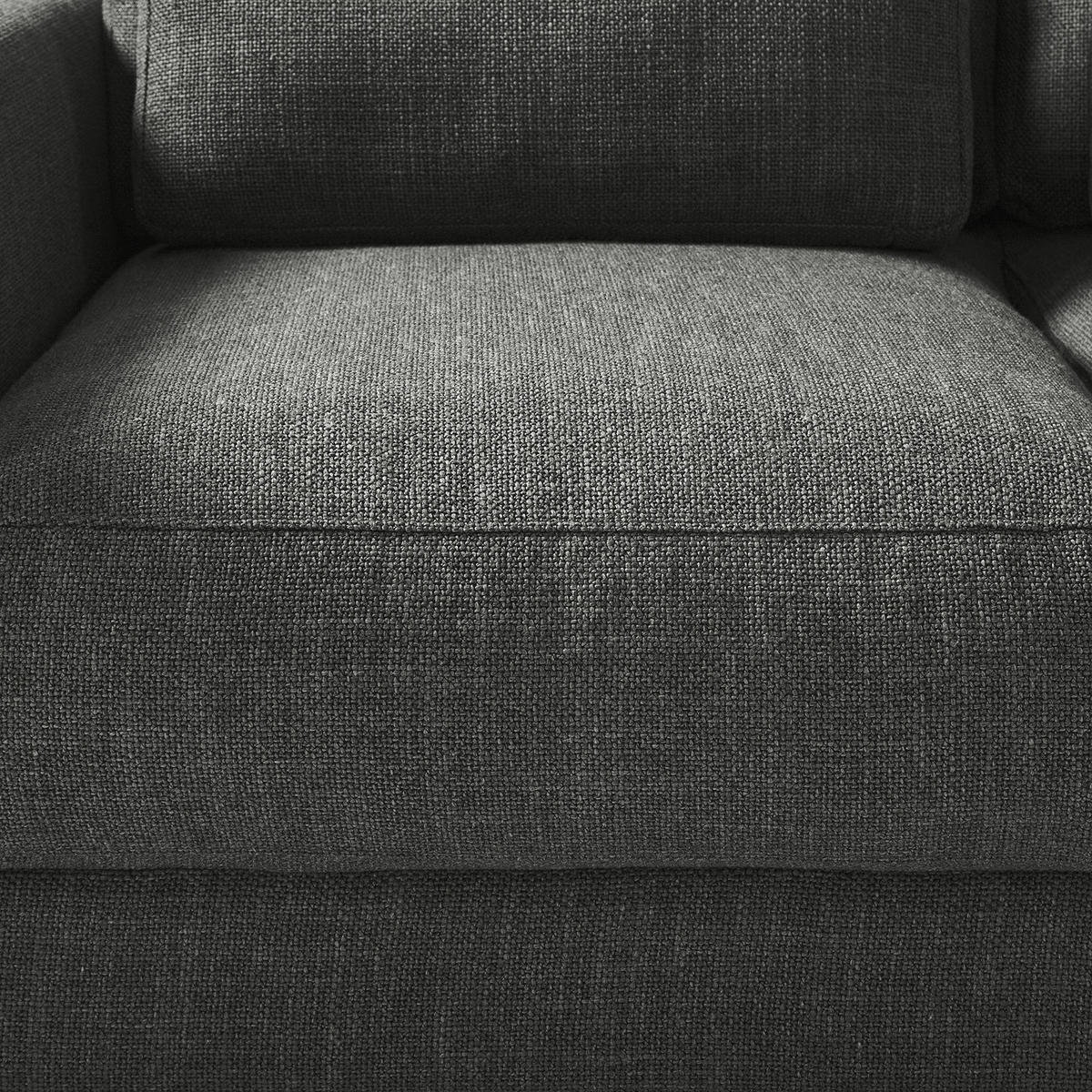 2-SITZER SOFA - Schwarz/Grau, Kunststoff/Textil (182/80/117cm) - home24