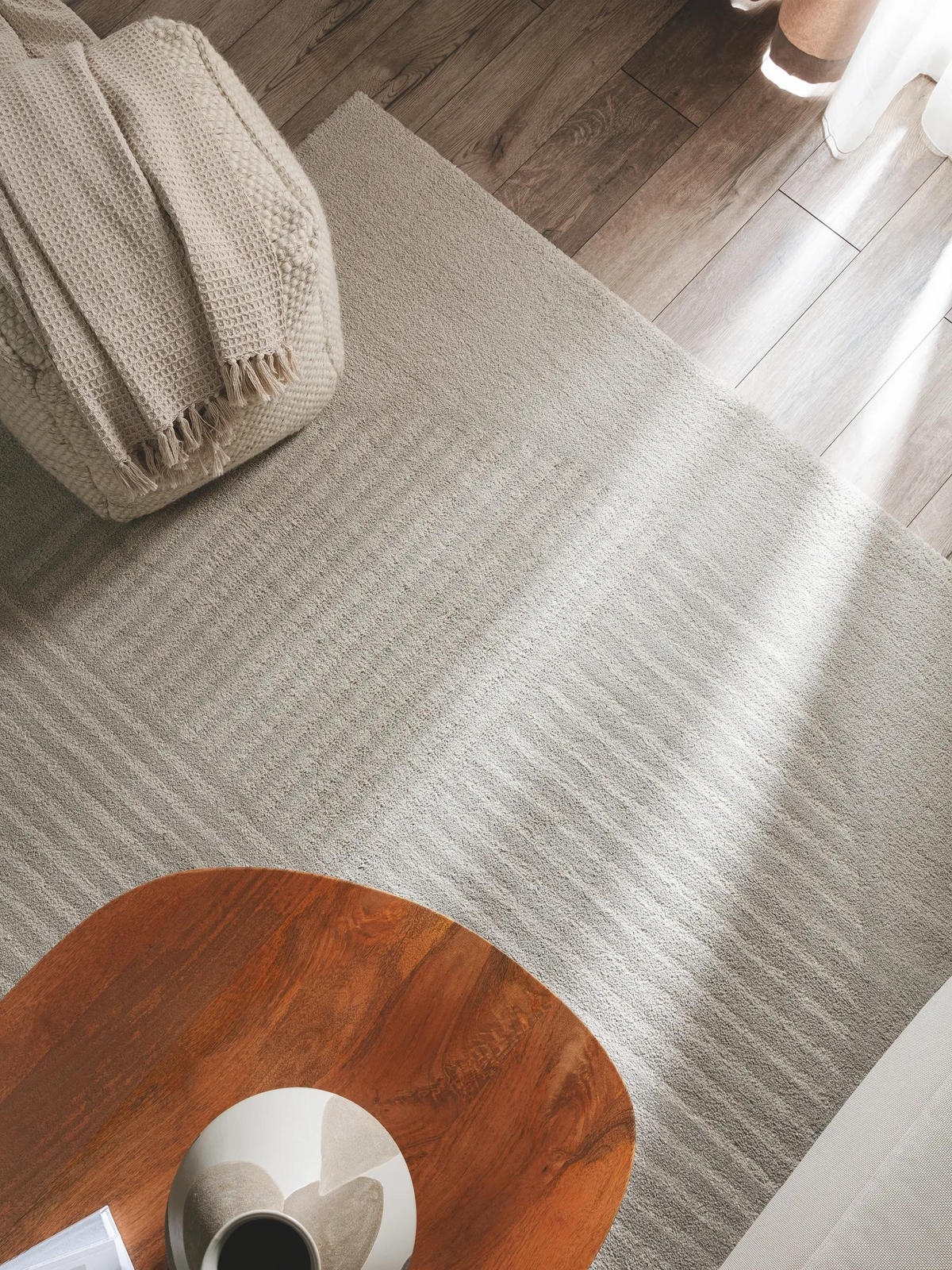 TEPPICH Tacoma Hellgrau 120x170 cm - Hellgrau, Textil (120/170cm) - benuta Nest